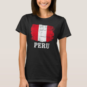 T-shirt Drapeau vintage du Pérou pour Péruvien