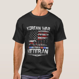 T-shirt Drapeau vintage fier vétéran de la guerre de Corée