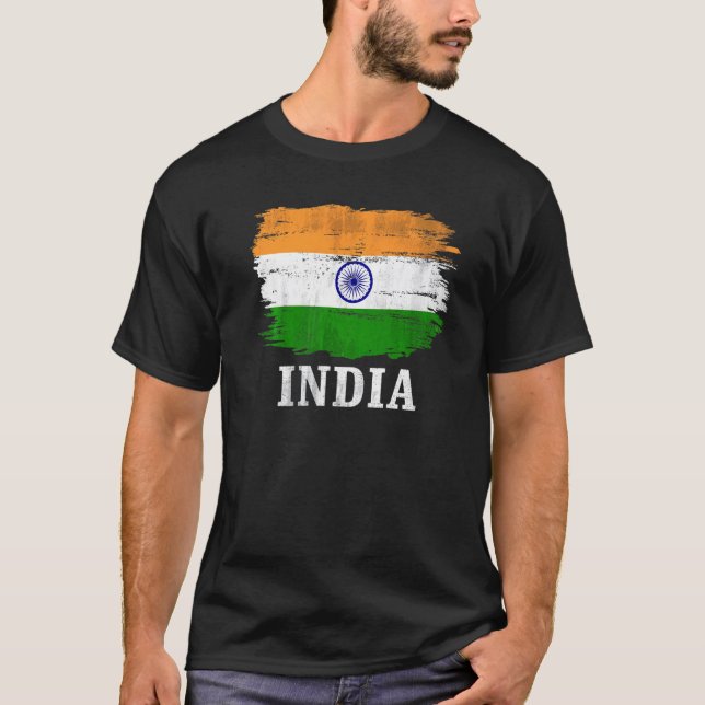 T-shirt Drapeau vintage indien (Devant)