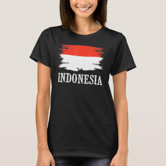 T-shirt Drapeau vintage Indonésie J'aime Indonésie
