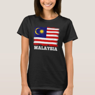 T-shirt Drapeau vintage Malaisie Pays Drapeau rétro Malais