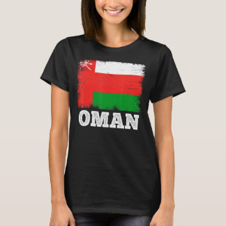 T-shirt Drapeau vintage Oman Pays Drapeau rétro Omani