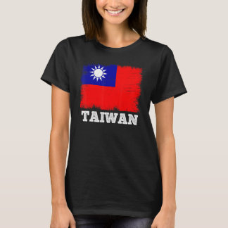 T-shirt Drapeau vintage Taïwan Pays Drapeau rétro Taïwan