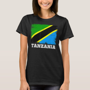 T-shirt Drapeau vintage Tanzanie Pays Drapeau rétro Tanzan