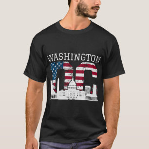 T-shirt Drapeau Washington Dc Capitol Hill Usa