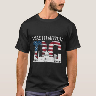 T-shirt Drapeau Washington Dc Capitol Hill Usa