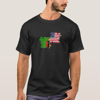 T-shirt Drapeau zambien américain Zambie États-Unis