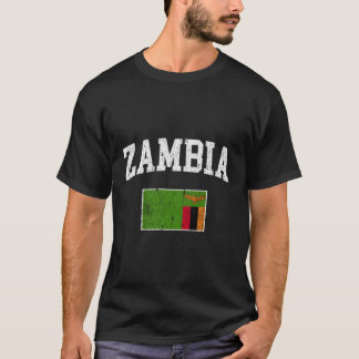 T-shirt Drapeau zambien Drapeau zambien Zambie