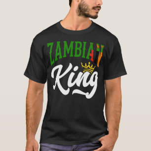 T-shirt Drapeau zambien du roi de Zambie de Zambie