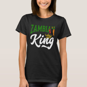 T-shirt Drapeau zambien du roi de Zambie de Zambie de Zamb