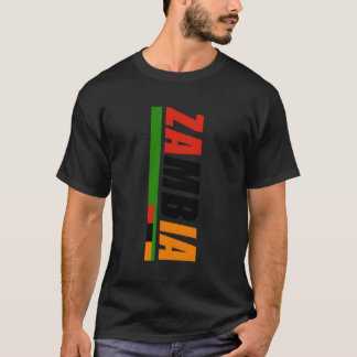 T-shirt Drapeau Zambien Orange Eagle République De Zambie