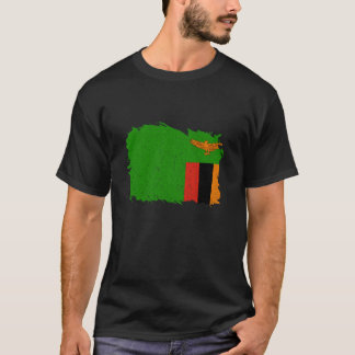 T-shirt Drapeau zambien Patrimoine Racines zambiennes Vint