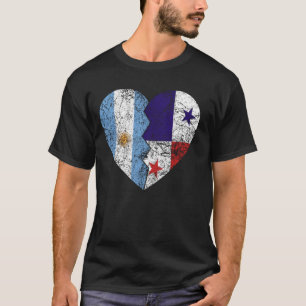 T-shirt Drapeaux argentins panaméens Heart Argentina Pana