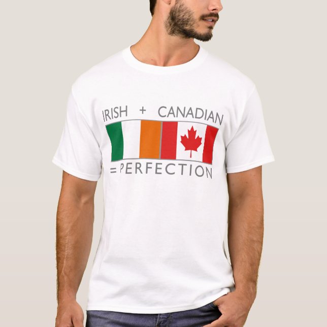T-shirt drapeaux canadiens irlandais (Devant)