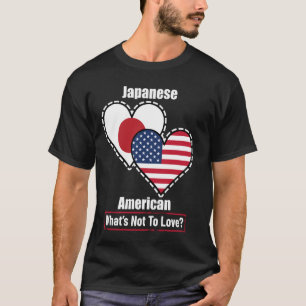 T-shirt Drapeaux cardiaques nippo-américains Qu'est-ce qu'