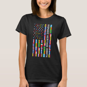 T-shirt Drapeaux Célébration du Mois du patrimoine hispani