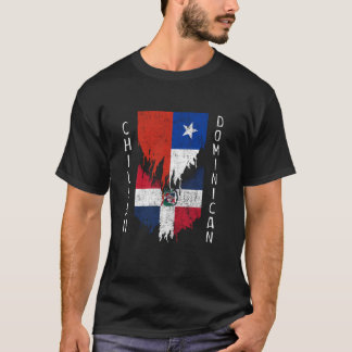 T-shirt Drapeaux chiliens dominicains arrachés Chili Domin