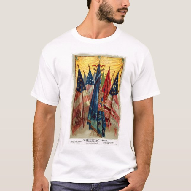 T-shirt Drapeaux de bataille de guerre civile no.6 (Devant)