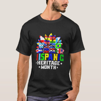 T-shirt Drapeaux de décoration du Mois du patrimoine hispa
