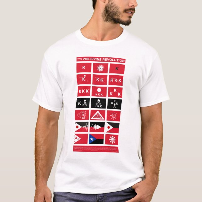T-shirt Drapeaux de la révolution philippine (Devant)