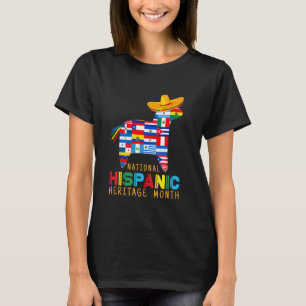 T-shirt Drapeaux de pays, lama Mois du patrimoine hispaniq