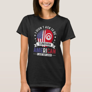 T-shirt Drapeaux de pays tunisien américain Fierté Tunisie
