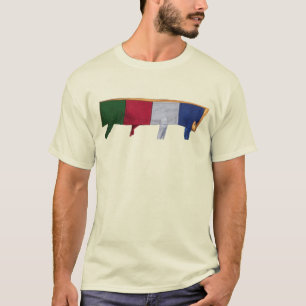 T-shirt Drapeaux de prière bouddhiste, monastère Kagyu Sam