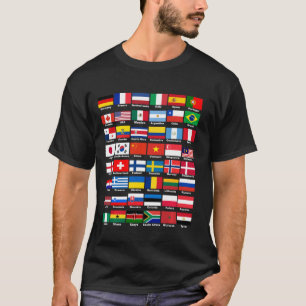 T-shirt Drapeaux Des Pays Du Monde International