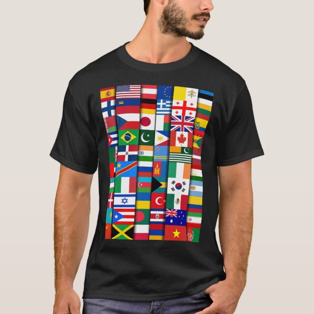 T-shirt Drapeaux des pays du monde International  (Devant)
