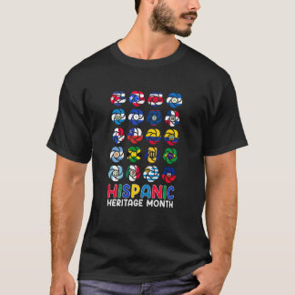 T-shirt Drapeaux des pays latinos du mois du patrimoine hi
