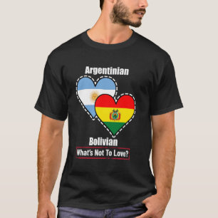 T-shirt Drapeaux Du Cœur Argentin Bolivien Qu'est-ce Qu'on