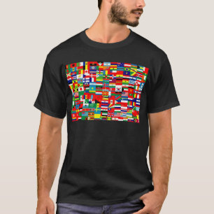 T-SHIRT DRAPEAUX DU MONDE