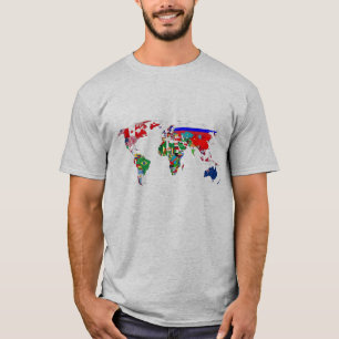 T-shirt Drapeaux du monde