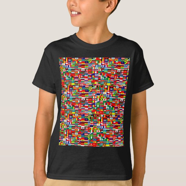T-SHIRT DRAPEAUX DU MONDE (Devant)