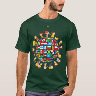 T-shirt Drapeaux du monde avec enfants