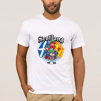T-shirt Drapeaux et joueur de pipeau de l'Ecosse
