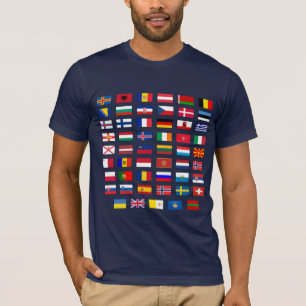 T-shirt Drapeaux européens