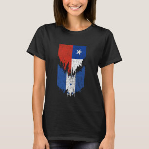 T-shirt Drapeaux honduriens chiliens arrachés Chili Hondur