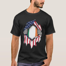 Drapeaux irlandais américains mains déchirer le dr