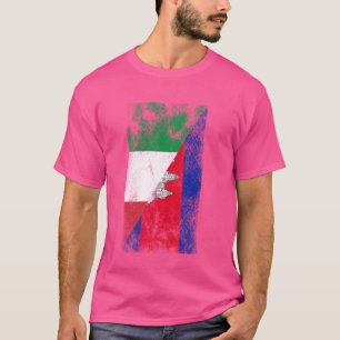 T-shirt Drapeaux Italie Cambodge - Italien Cambodgien
