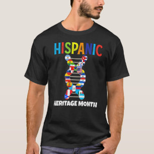 T-shirt Drapeaux latino-américains Mois du patrimoine hisp