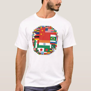 T-shirt Drapeaux par la population