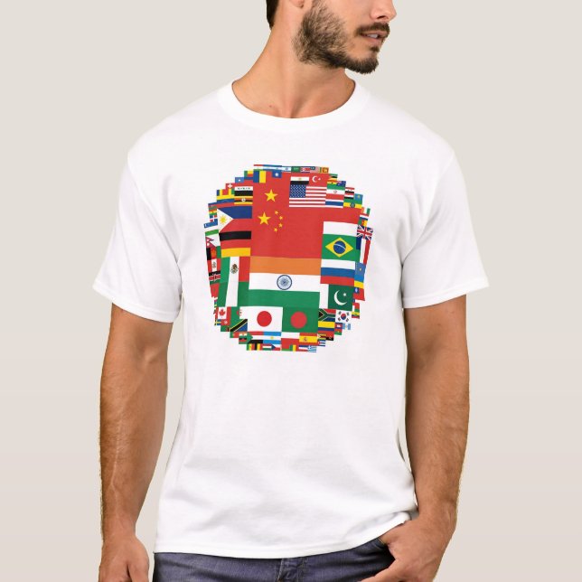 T-shirt Drapeaux par la population (Devant)