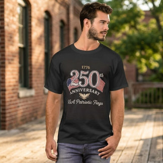 T-shirt Drapeaux patriotiques vintage USA 250e anniversair