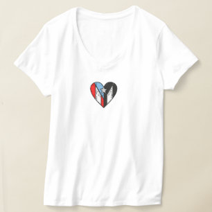 T-shirt Drapeaux portoricains Boricua Heart, Porto Rico