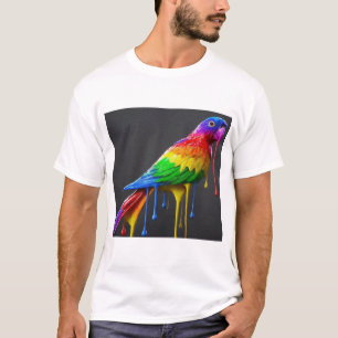T-shirt Draps en couleurs de perroquet : Vibrant et jouant