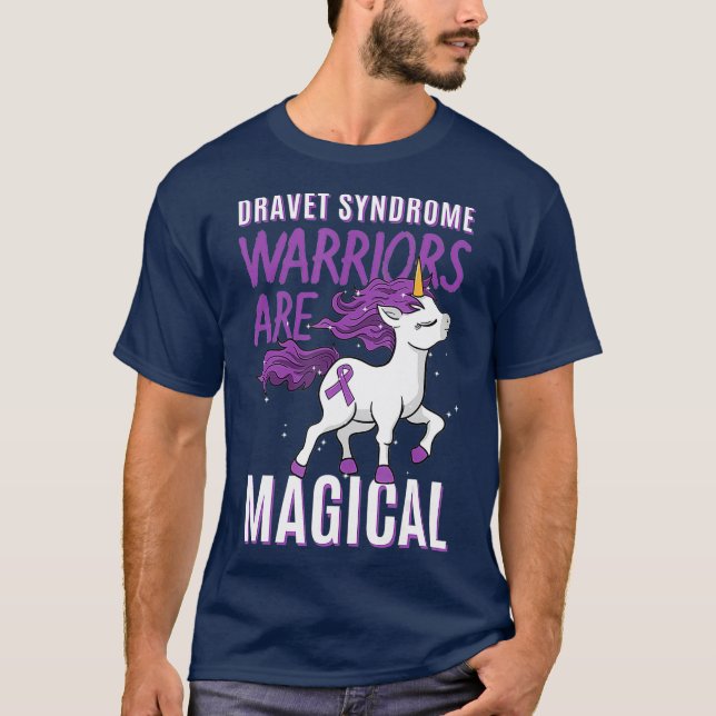 T-shirt Dravet Syndrome Guerrier SMEI Épilepsie de l'enfan (Devant)