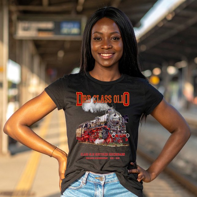 T-shirt DRB Class 01.10 Steam Train. Deutsche Reichsbahn (DRB Class 01.10 Steam Train. Deutsche Reichsbahn. Womens Basic T-Shirt)
