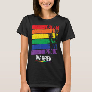 T-shirt Dream Big Combight Hard Live Fière Elizabeth Warre