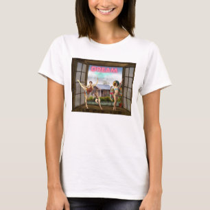 T-shirt Dream Bigger Altered Art Danseurs Vintages